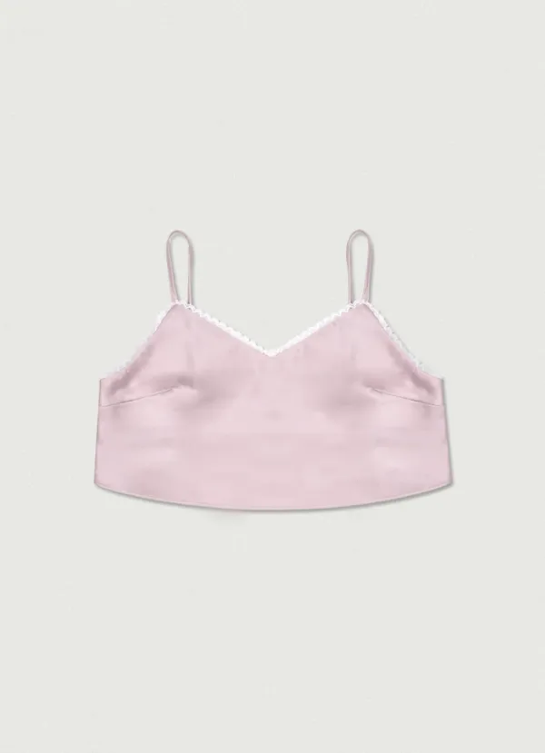 Lace Satin Bustier [pink]