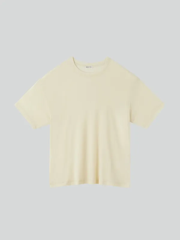 LOOSE FIT SHEER T-SHIRT (LIGHT YELLOW)