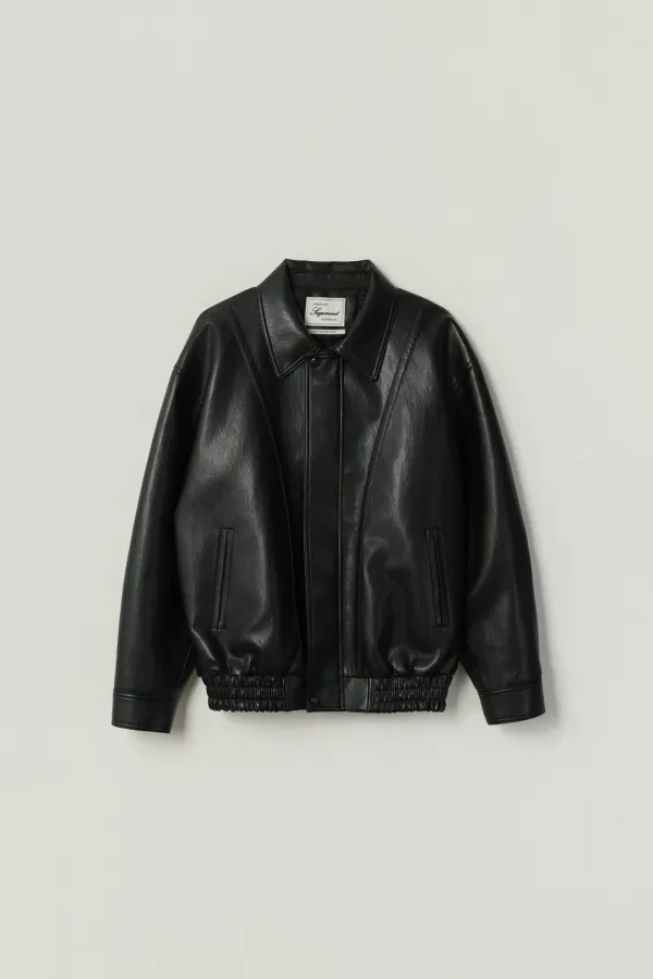 VELA LEATHER BLOUSON JACKET_BLACK