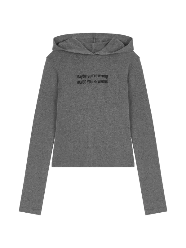 FITTED HOODIE, CHARCOAL