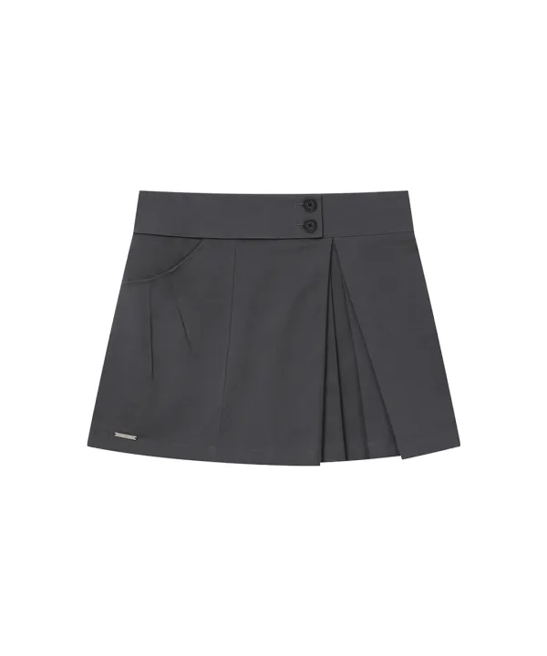 [레이 PICK] Hidden layered pleats mini skirt CHARCOAL
