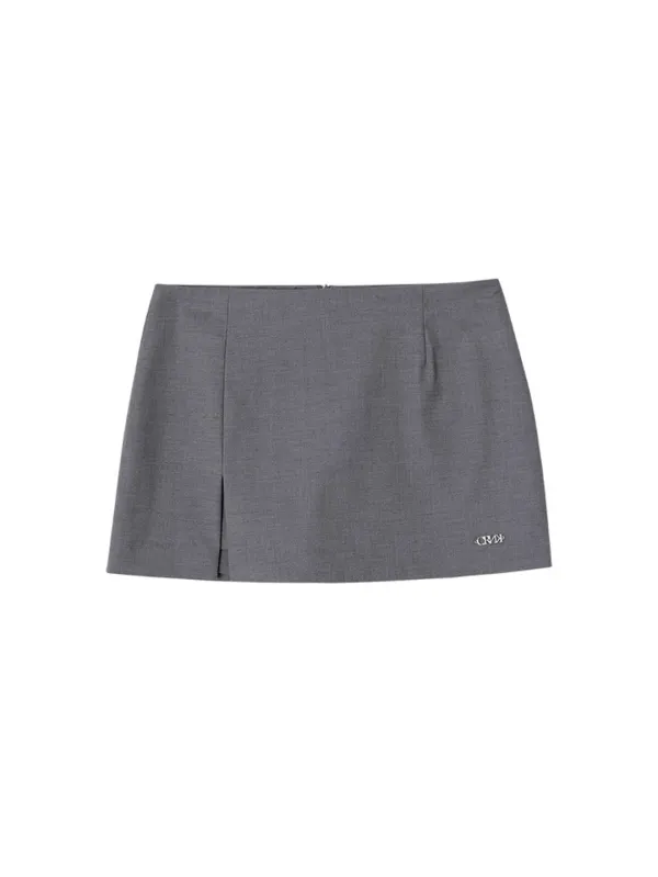 SLIT MICROSKIRT PANTS_LIGHT GREY