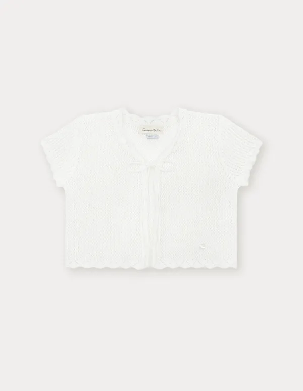 Beny Ribbon Cardigan - Ivory