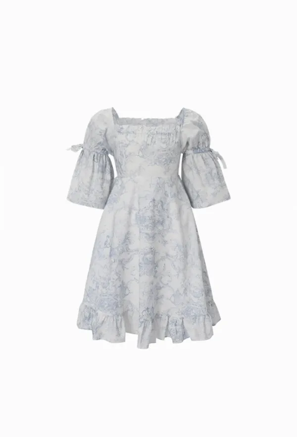 [KIDS] Jane Flare Home Dress (Sky Blue)