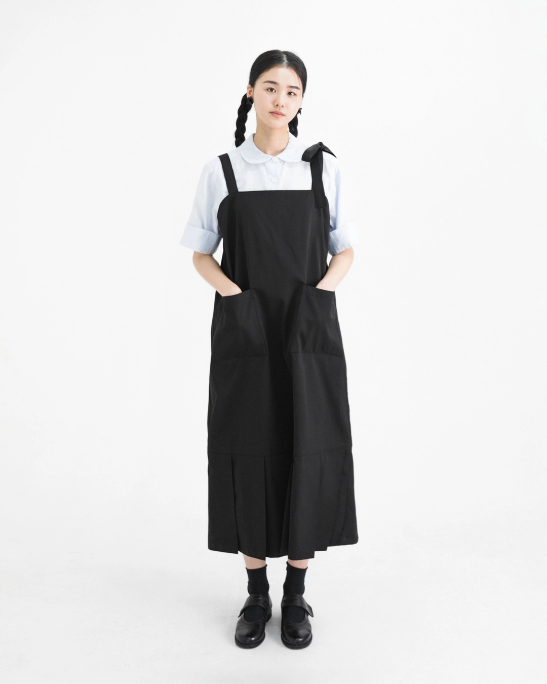 유노이아 out pocket ribbon dress 상품 이미지 2