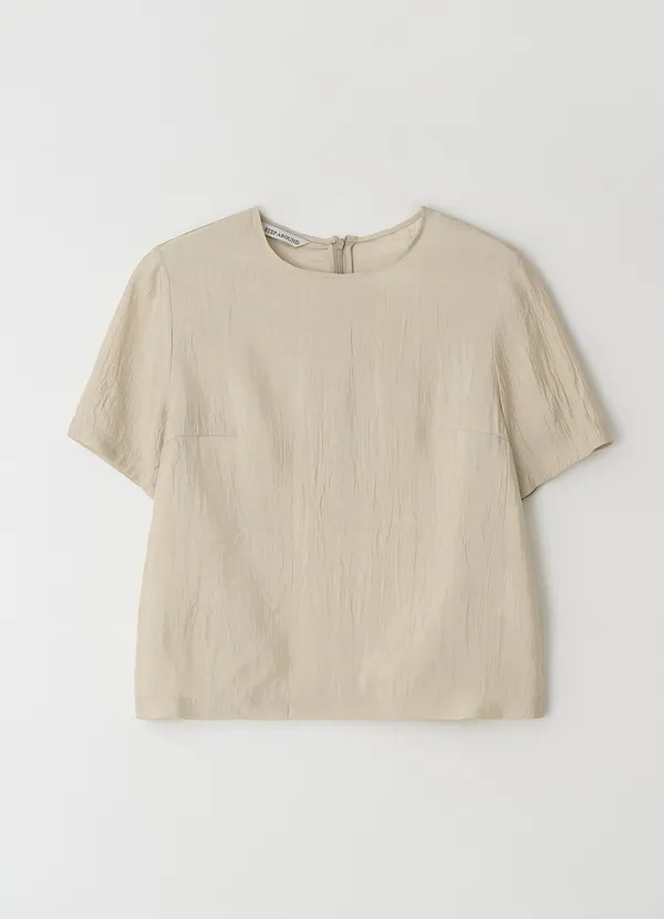 [9차] CRACK HALF SLEEVES BLOUSE_BEIGE