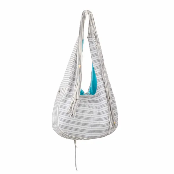 STRIPE BOHEM TASSLE BAG
