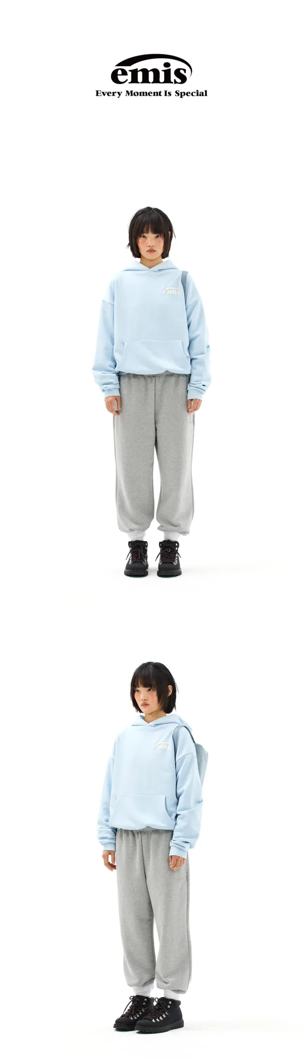 MONO LOGO SWEATPANTS-GRAY