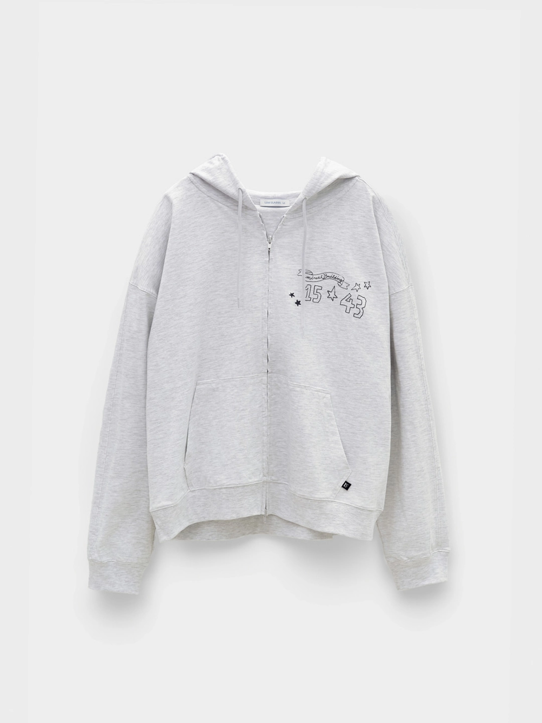 로우클래식 [Exclusive] Mirae Zip-Up Hoodie_Light Melange Grey 상품 이미지 1