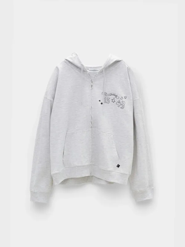[Exclusive] Mirae Zip-Up Hoodie_Light Melange Grey