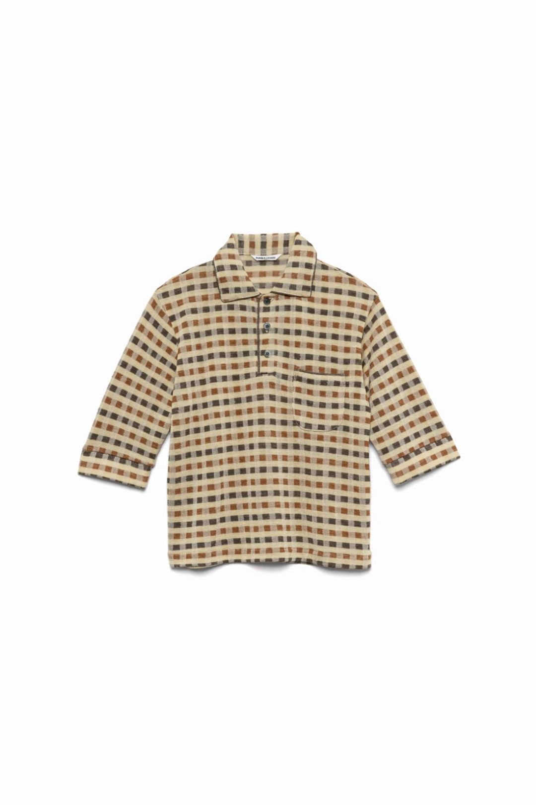 후미카우치다 Plaid Jersey Polo 상품 이미지 1