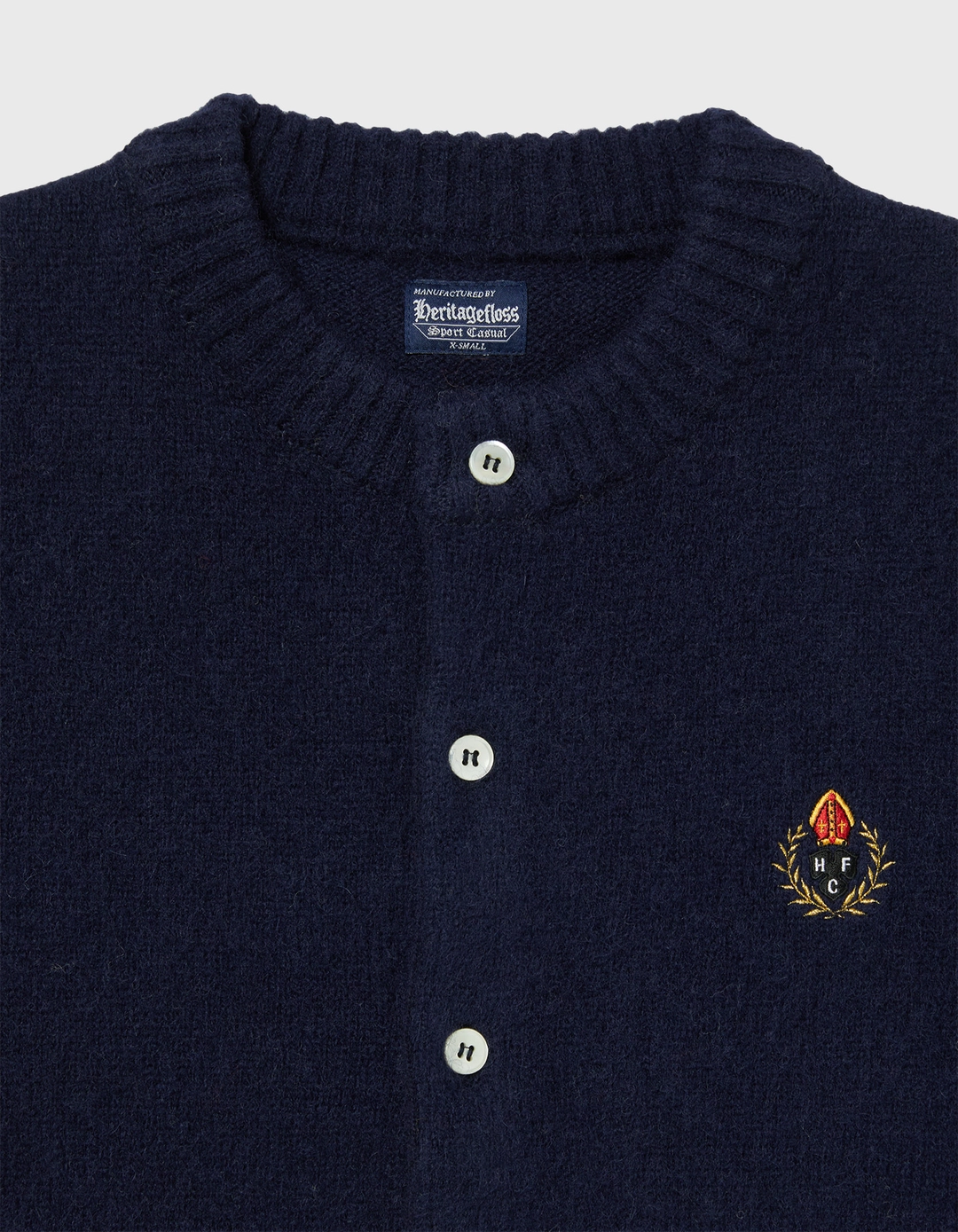 헤리티지플로스 CREST SHAGGY DOG ROUND CARDIGAN (W) / Navy 상품 이미지 2