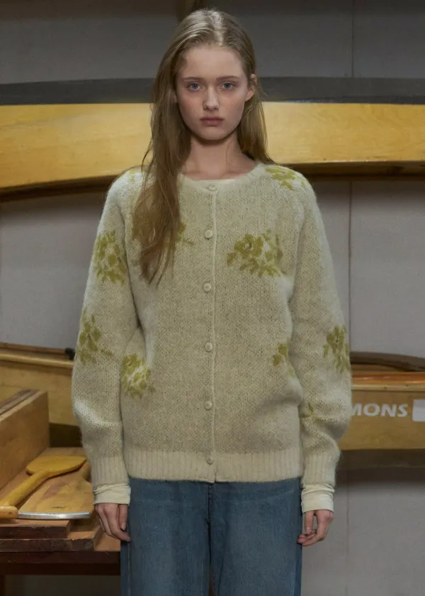 Flower jacquard knit (ivory)