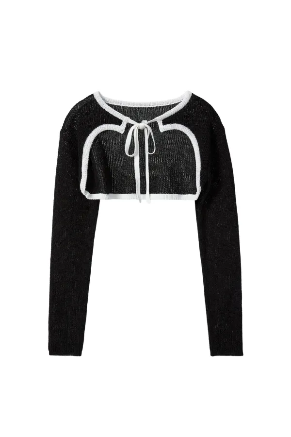 RR KNIT BOLERO - BLACK
