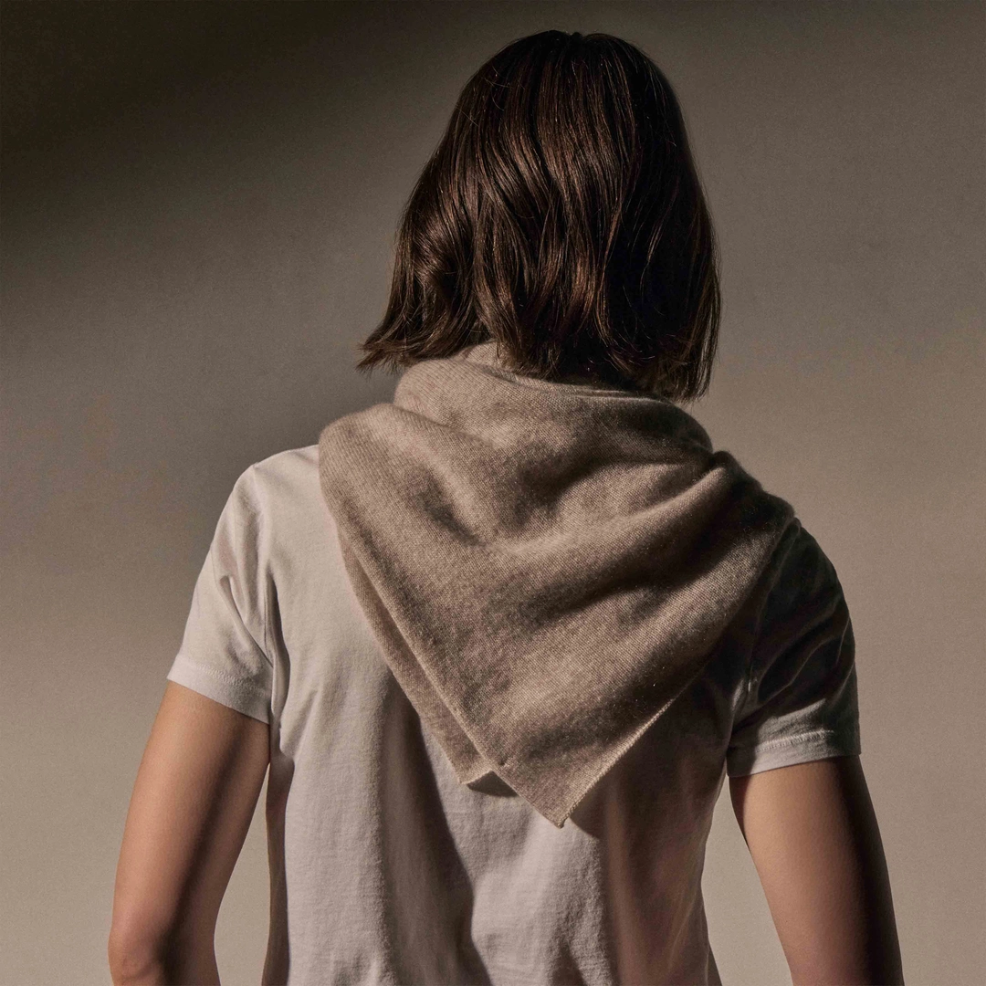 제임스펄스 Open Knit Cashmere Scarf - Light Beige 상품 이미지 3