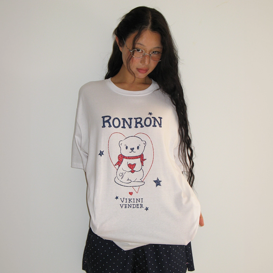 론론 VENTTER OVER FIT SHORT T SHIRT WHITE 상품 이미지 2