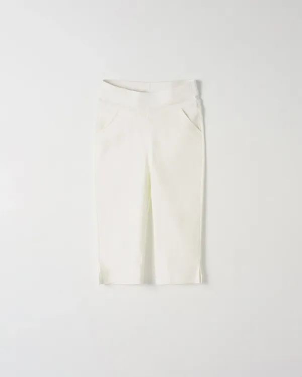 Capri Slit Pants [WHITE]