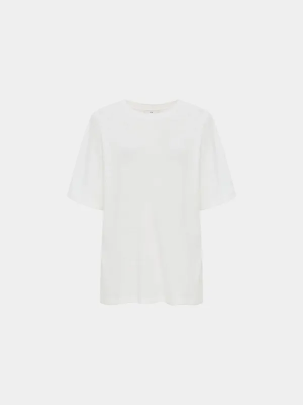 Dory brushed cotton half sleeve T