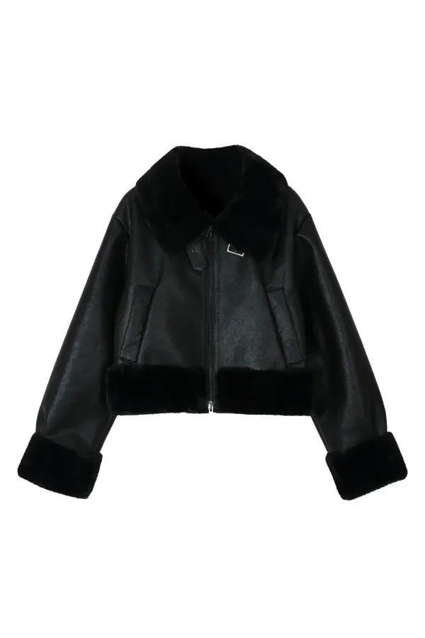 [30TH] HIGH NECK SHORT MUSTANG IN BLACK