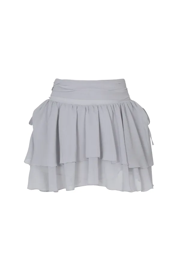 MAGNOLIA FRILL SKIRT grey