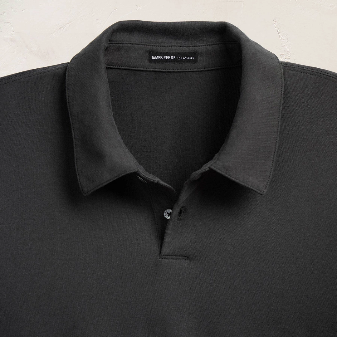 제임스펄스 Heavy Luxe Jersey Long Sleeve Polo - Magma 상품 이미지 2
