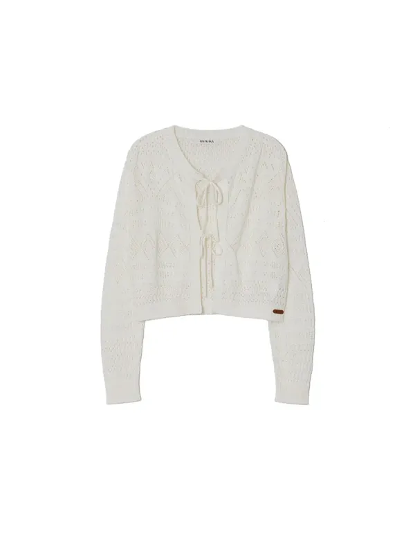 Skashi Strap Cardigan Ivory