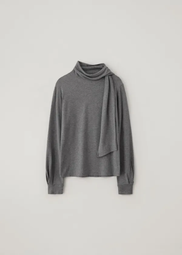 [3rd-reorder] Curve scarf long sleeve (melange)