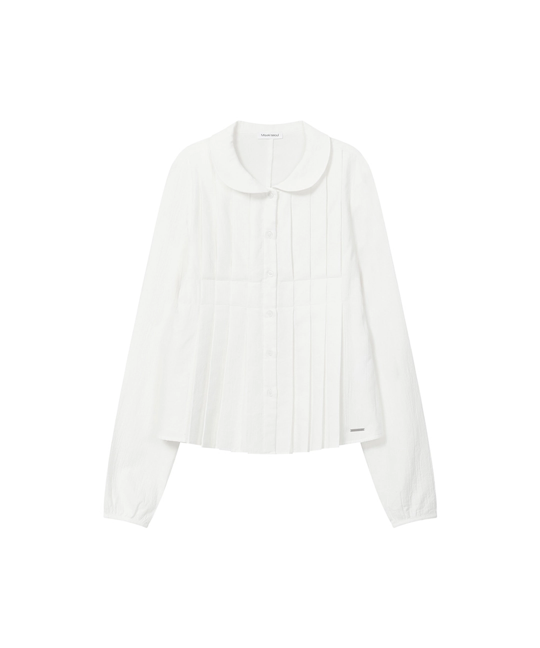 미세키서울 Round collar pleats shirts IVORY 상품 이미지 2