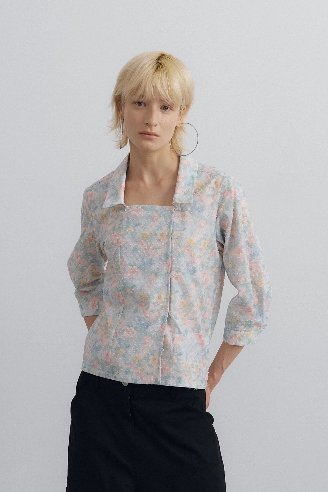 포지프레클즈 Bloom Double Blouse_Mix 상품 이미지 1