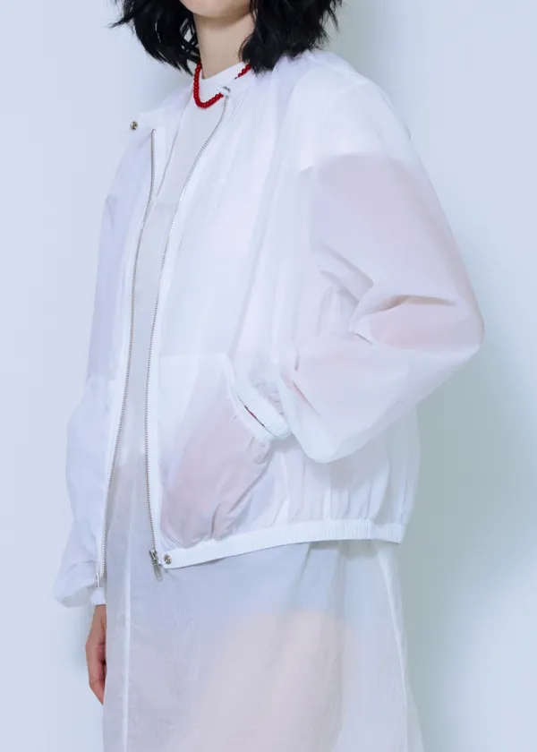 Sheer Shirring Light Jacket_White