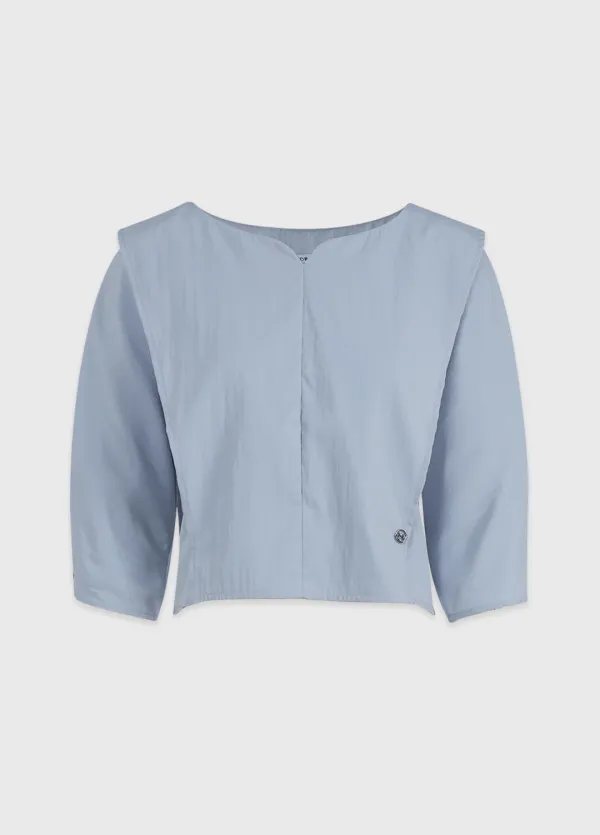  [44-120]  Avely Heart Neck Blouse  아벨리 하트넥 블라우스 (봄-여름-가을-하객룩-오피스룩-출근룩-데일리룩-데이트룩-하트넥-블라우스-7부-여리블라우스-벌룬-클래식-자체제작) 