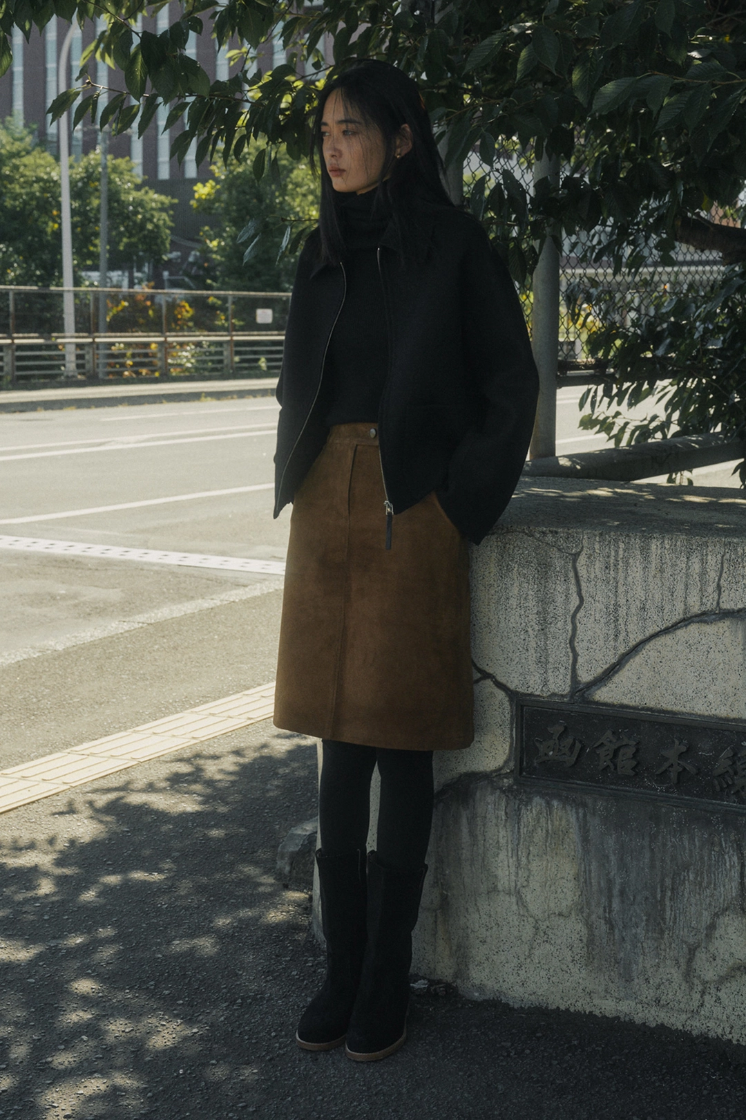 세이지먼트 SUEDE HALF SKIRT_BROWN 상품 이미지 2