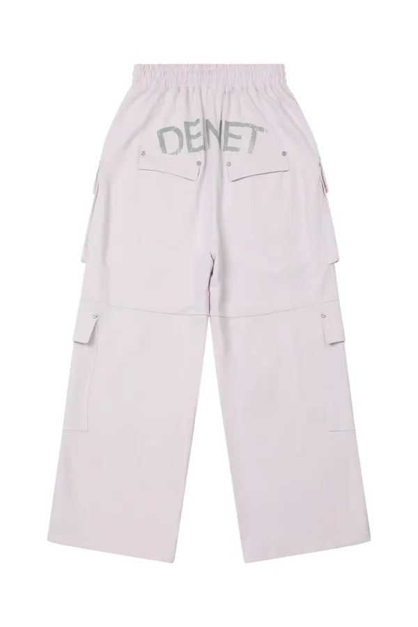 UTILITY CARGO SWEAT PANTS IN LIGHT PINK