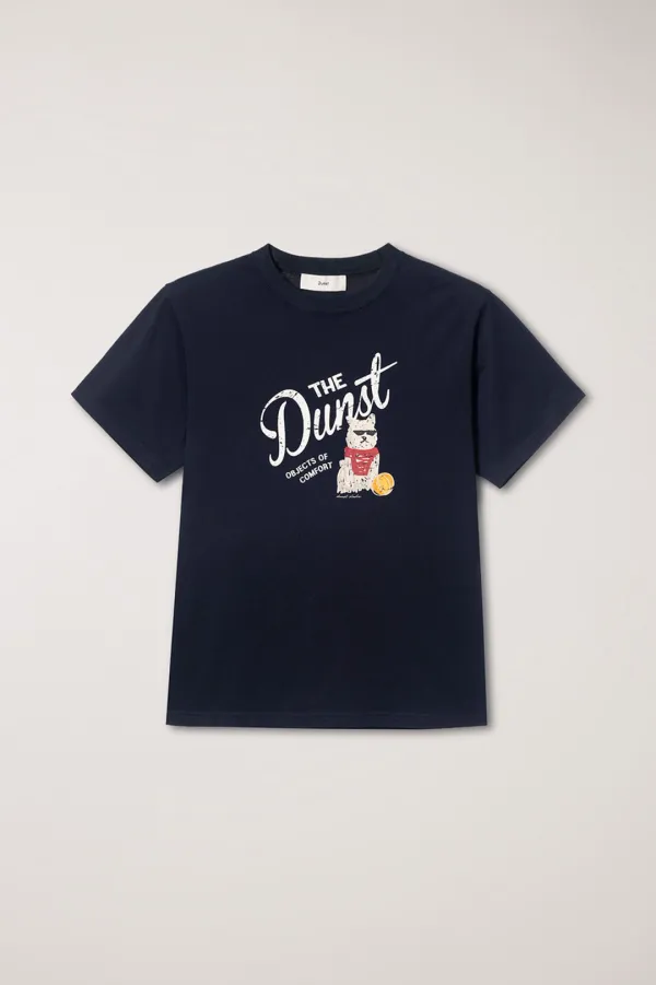 UNISEX DRAWING PUPPY T-SHIRT FRENCH NAVY_UDTS6B127N2