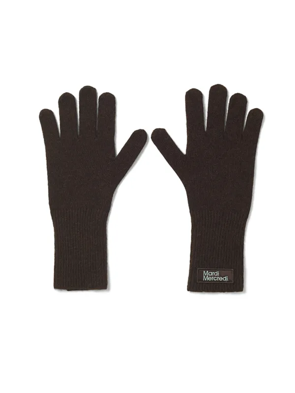 WOOL GLOVE SQUARE LOGO_BROWN