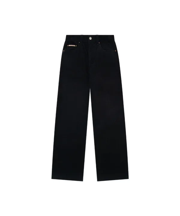P3270 와이드 코듀로이 팬츠_Black