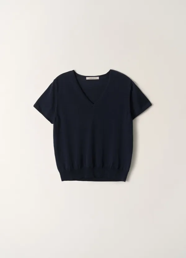 Lany short sleeve knit (Navy)