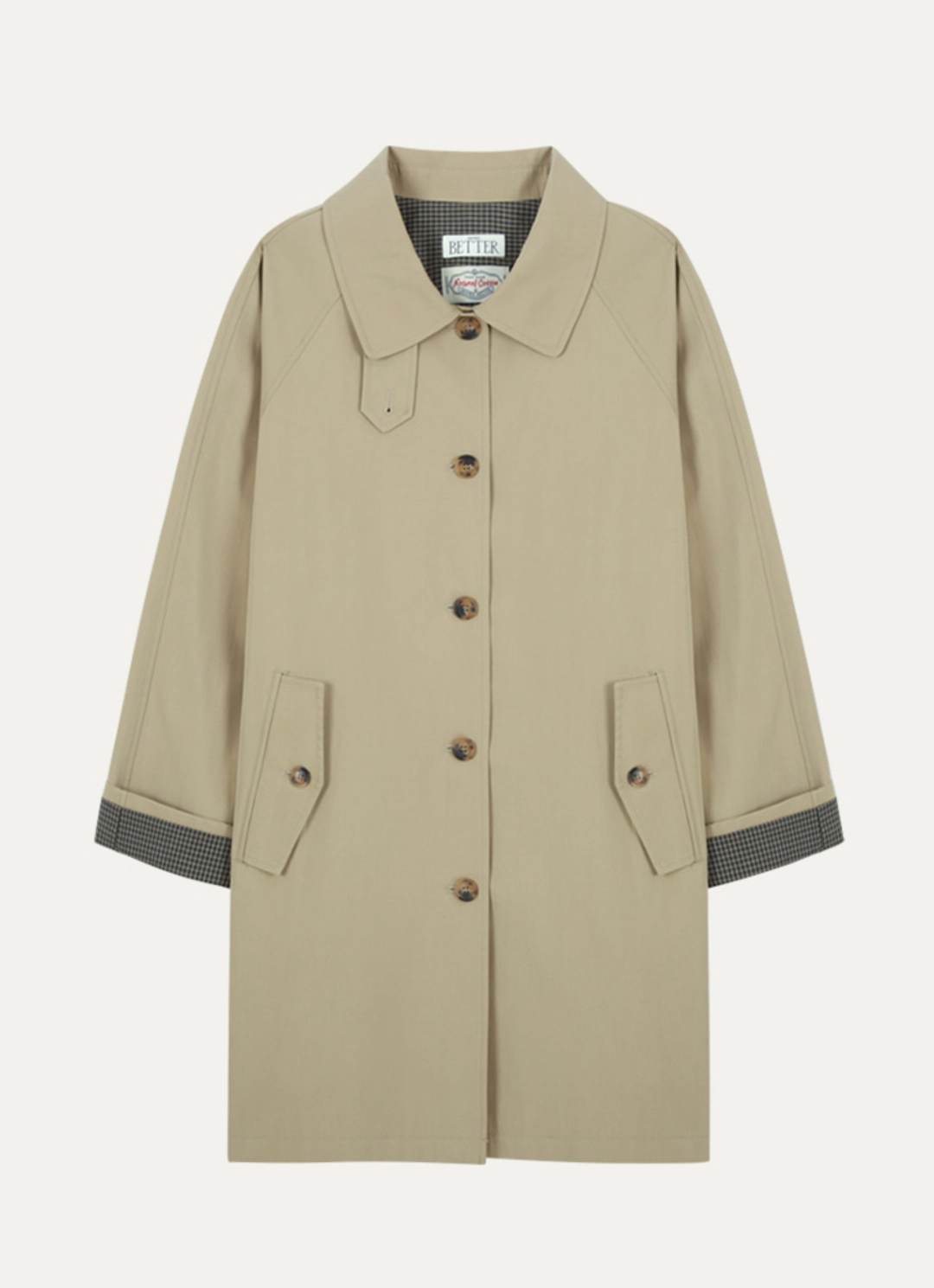 노운베러 Rollup check half coat [KNFW01CT01]_[2color] 상품 이미지 1