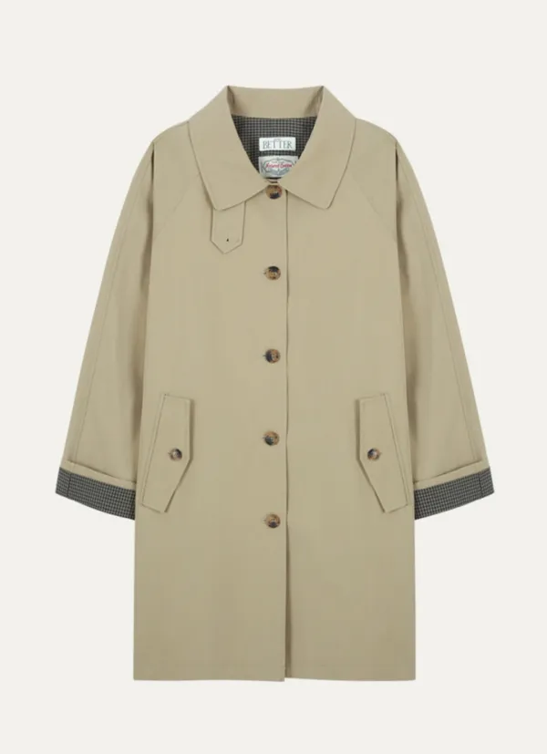 Rollup check half coat [KNFW01CT01]_[2color]