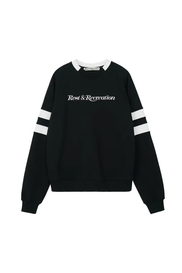 RR OVERSIZED RAGLAN SWEATSHIRT - BLACK