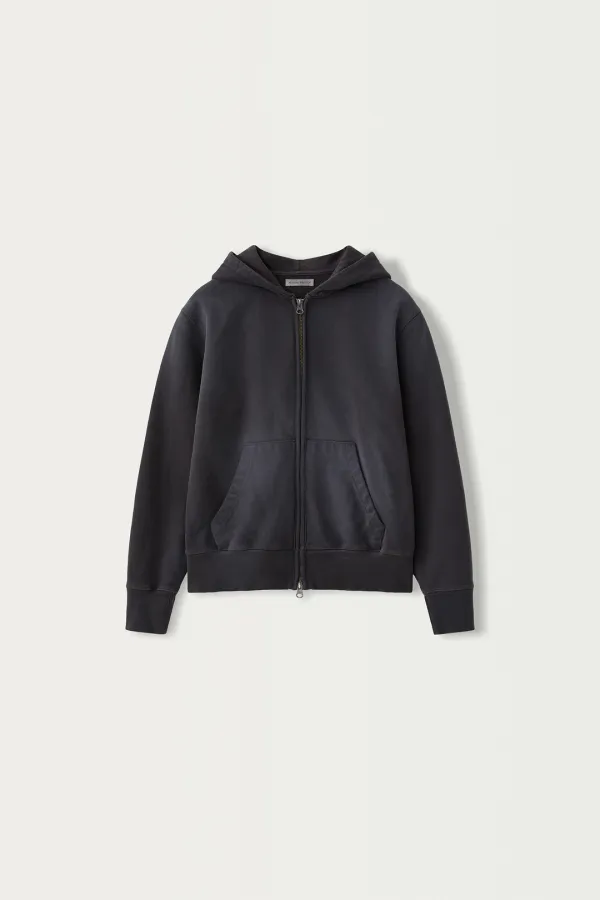 Vintage zip-up hoodie (Dust charcoal)