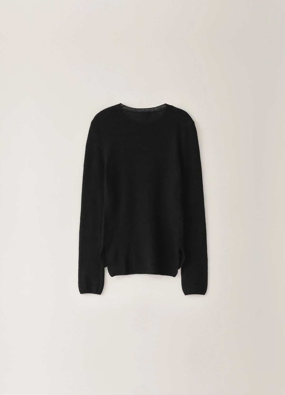 페블엠 2ND / Baby Alpaca Round Knit - Black 상품 이미지 1