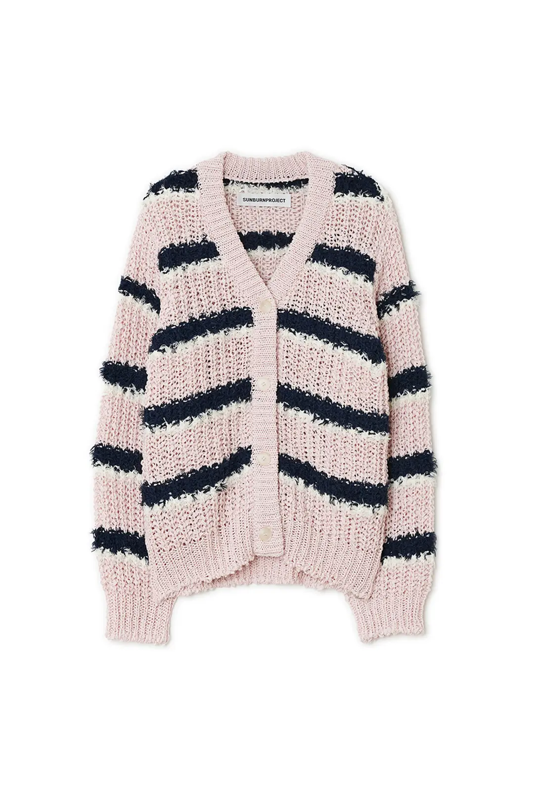 썬번프로젝트 BLENDED OVERFIT CARDIGAN, PINK 상품 이미지 3