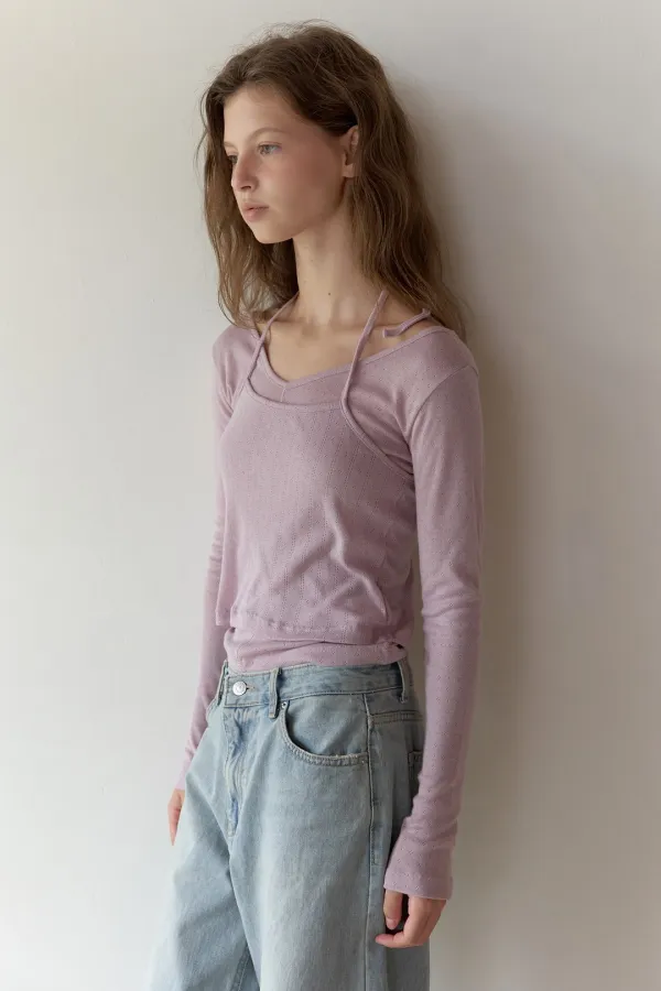 Texture Set Top (Mauve)