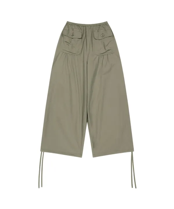 SHIRRING TOBI PANTS KHAKI