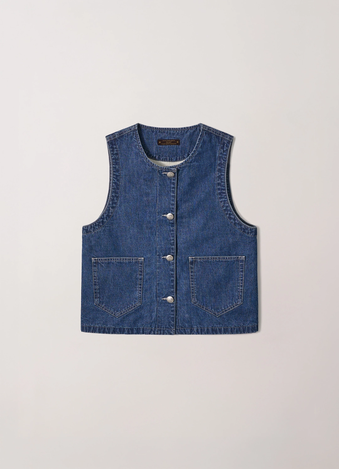 카이르 Concho Denim Vest (Washed Blue) - Kair 상품 이미지 1