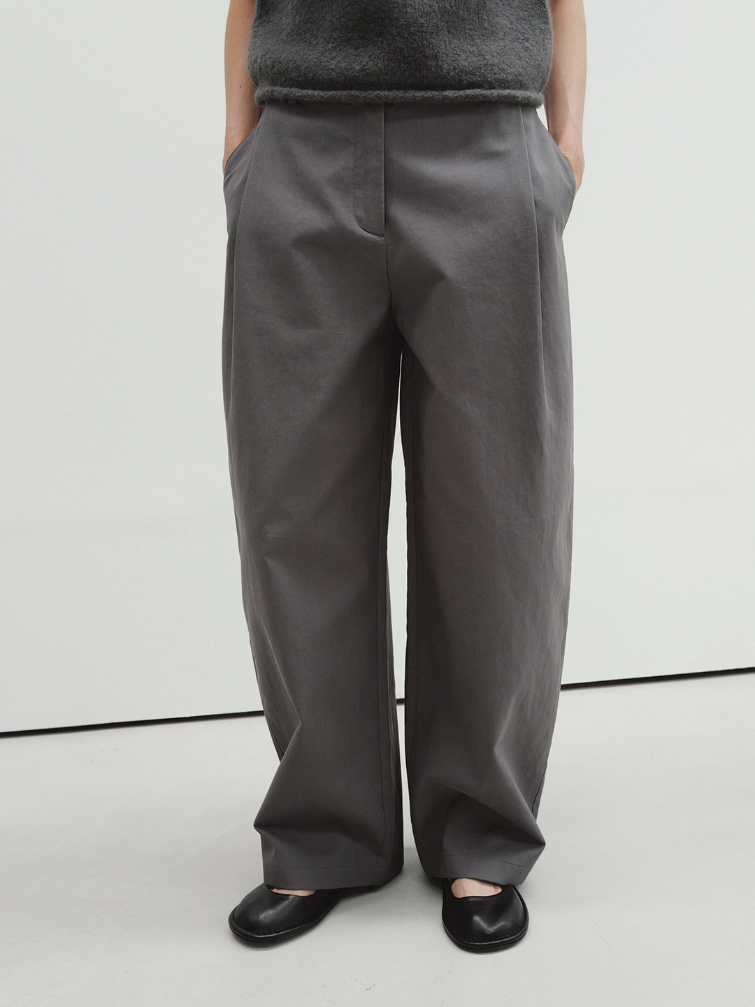 모이아 side tuck pants (stone gray) 상품 이미지 2