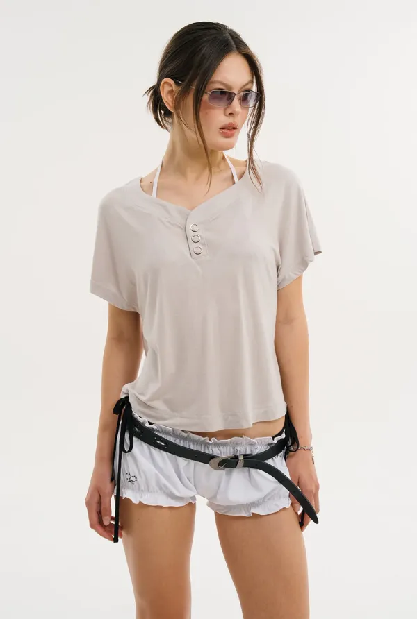 Loose snap tee