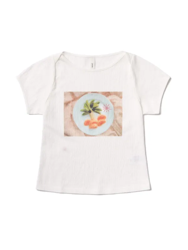 Fruit Palm Tree T-shirt - White