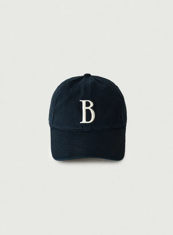 B Logo Ball Cap_Navy